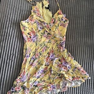 Forever 21 Yellow Halter Sundress
